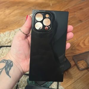 Black square iPhone 14 pro max case